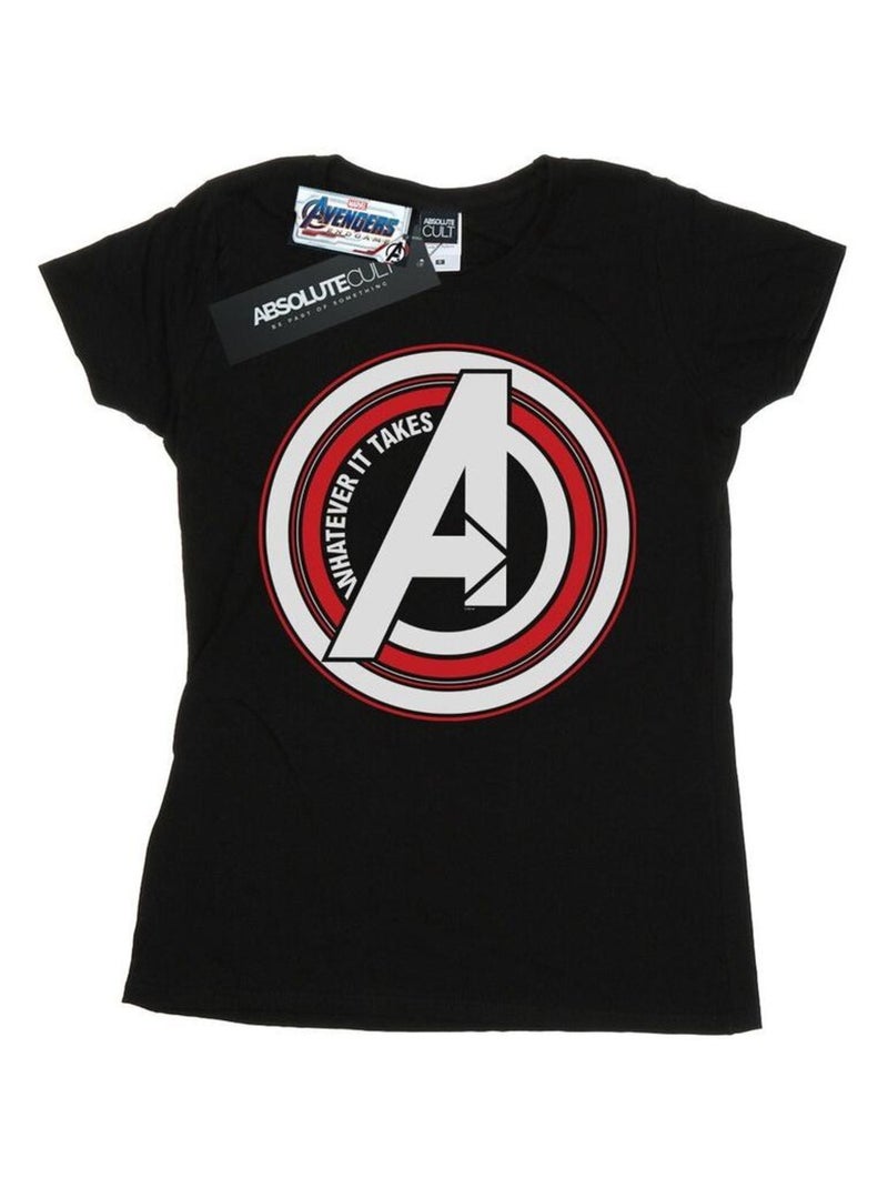 Marvel - T-shirt AVENGERS ENDGAME WHATEVER IT TAKES SYMBOL Noir - Kiabi