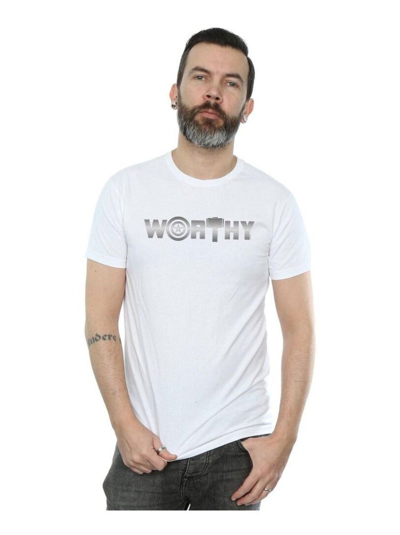 Marvel - T-shirt AVENGERS ENDGAME WORTHY Blanc - Kiabi