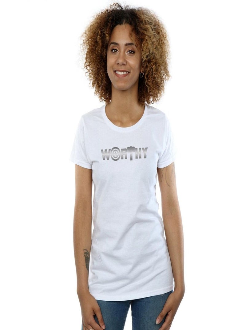 Marvel - T-shirt AVENGERS ENDGAME WORTHY Blanc - Kiabi