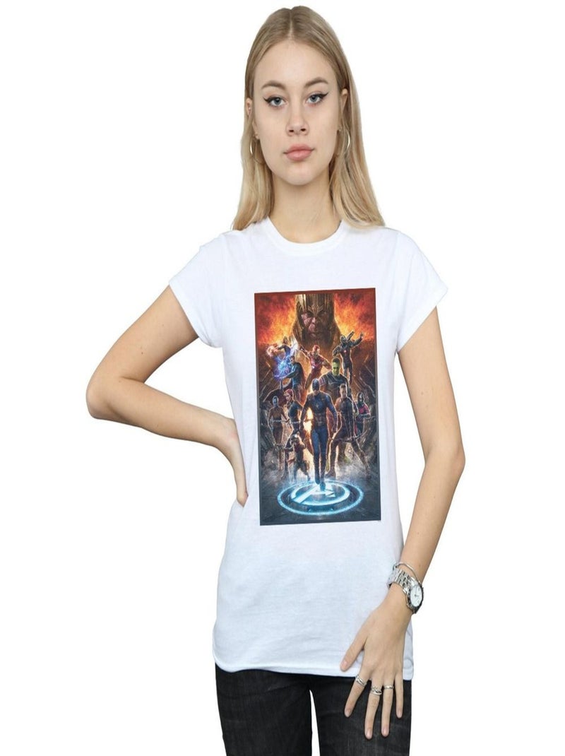 Marvel - T-shirt AVENGERS ENDGAMEES AT WAR Blanc - Kiabi
