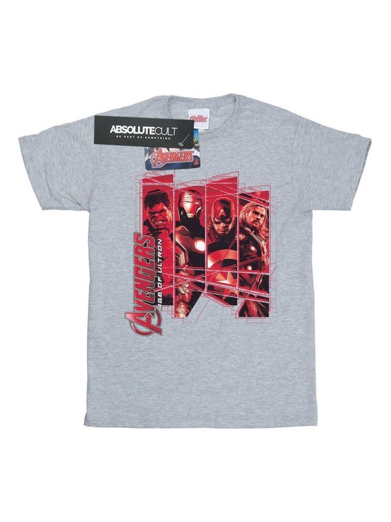 Marvel - T-shirt AVENGERS Gris chiné - Kiabi