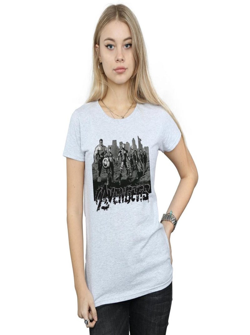 Marvel - T-shirt AVENGERS Gris chiné - Kiabi