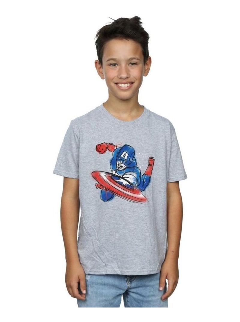 Marvel - T-shirt AVENGERS Gris chiné - Kiabi