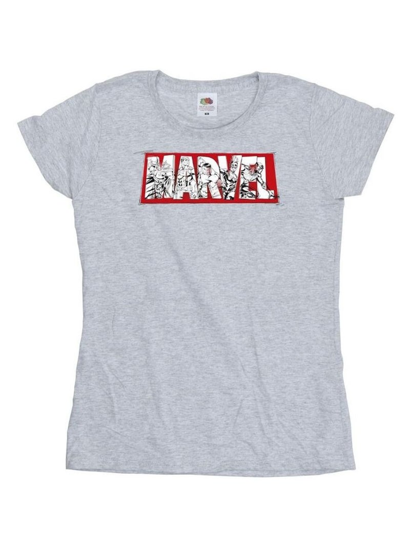 Marvel - T-shirt AVENGERS Gris chiné - Kiabi