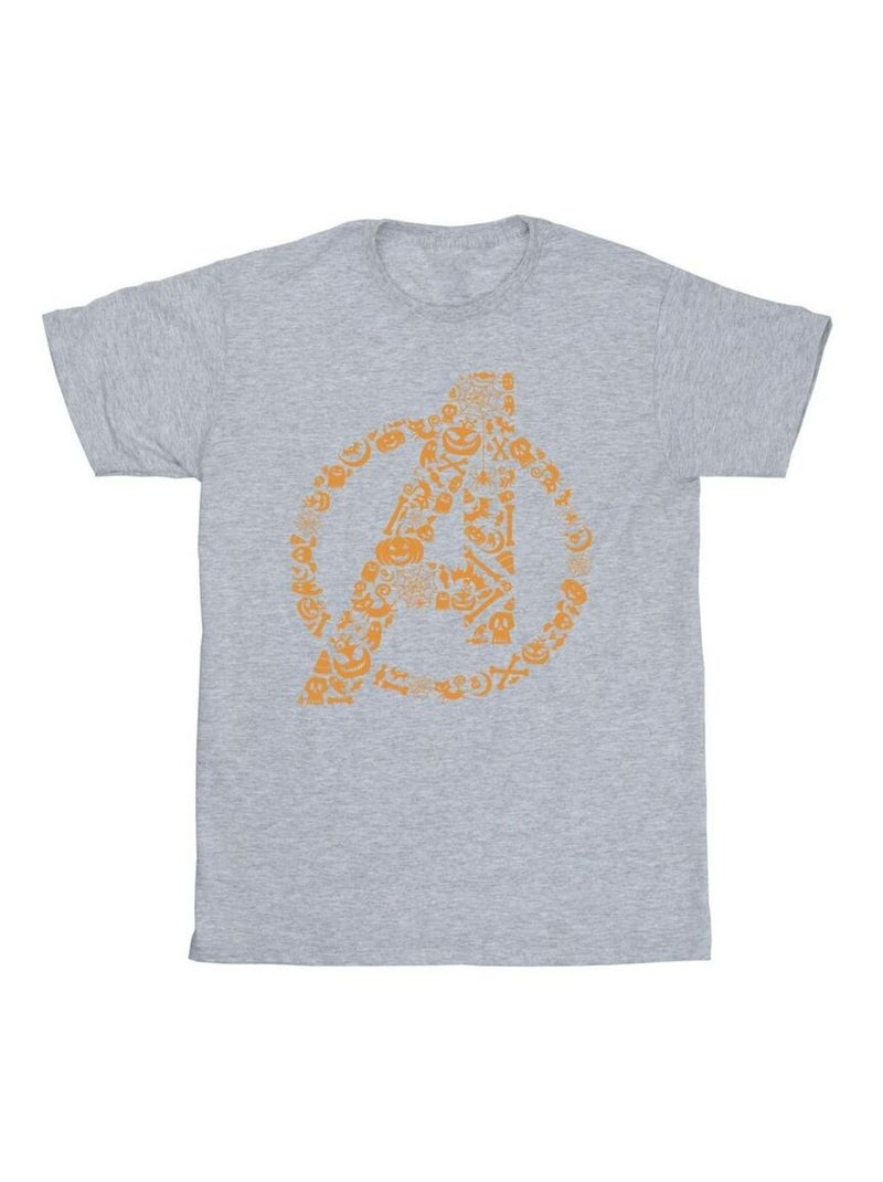 Marvel - T-shirt AVENGERS HALLOWEEN Gris chiné - Kiabi
