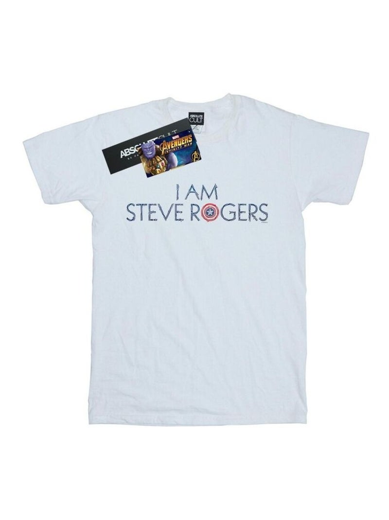 Marvel - T-shirt AVENGERS INFINITY WAR AM STEVE ROGERS Blanc - Kiabi