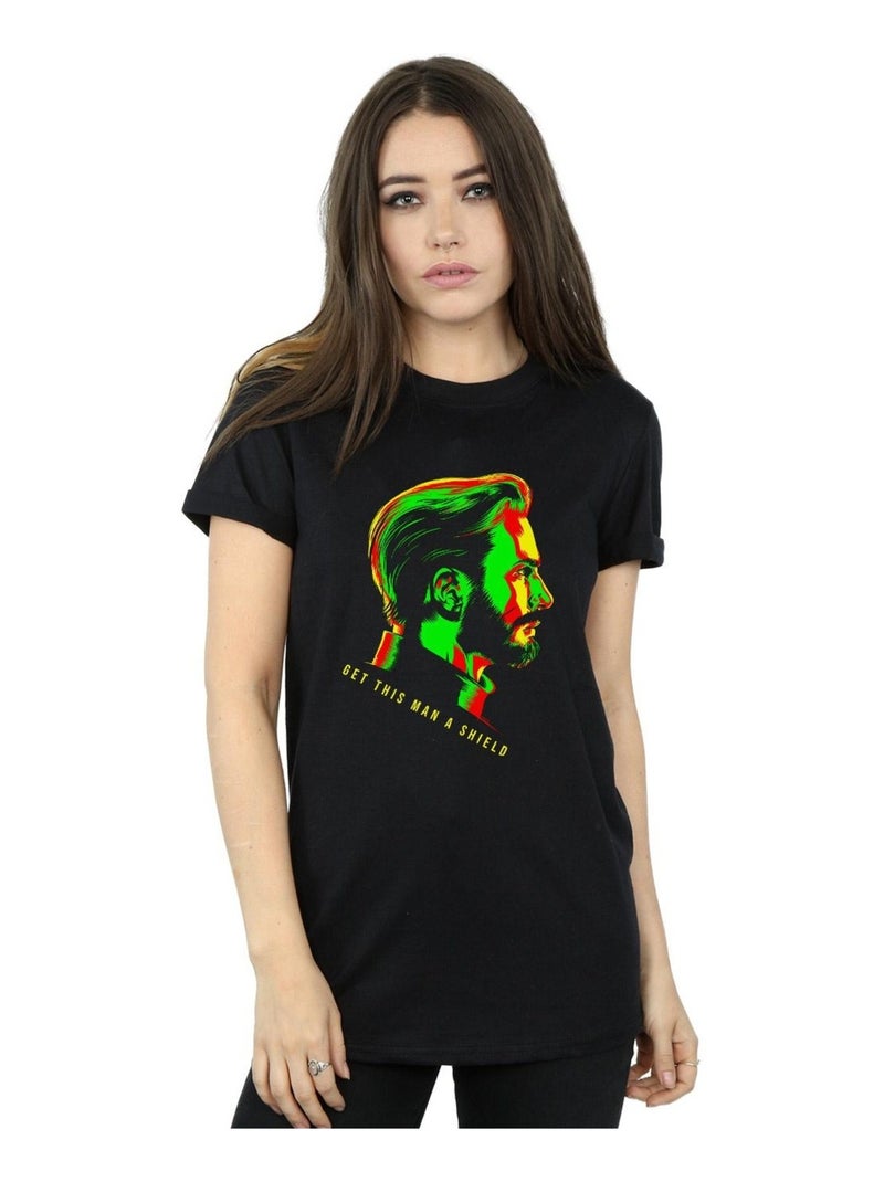 Marvel - T-shirt AVENGERS INFINITY WAR GET THIS MAN A Noir - Kiabi