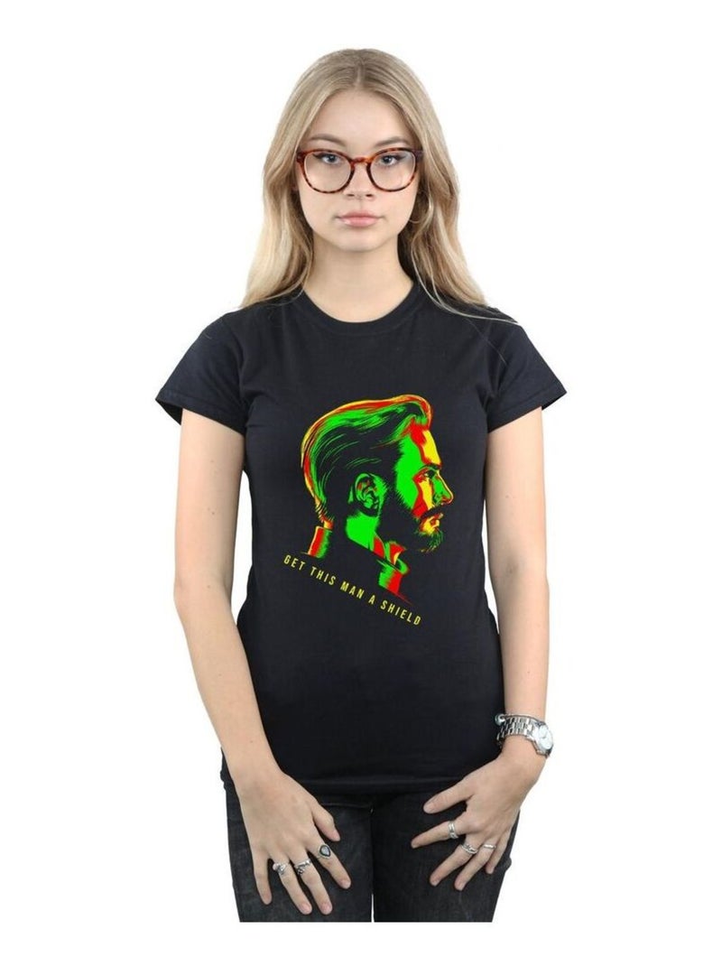 Marvel - T-shirt AVENGERS INFINITY WAR GET THIS MAN A Noir - Kiabi