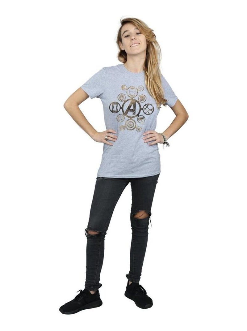 Marvel - T-shirt AVENGERS INFINITY WAR Gris chiné - Kiabi
