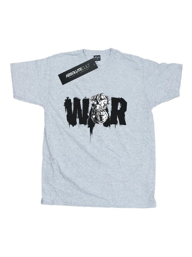 Marvel - T-shirt AVENGERS INFINITY WAR Gris chiné - Kiabi