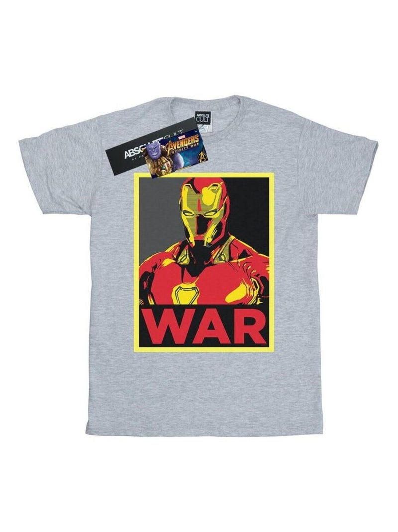 Marvel - T-shirt AVENGERS INFINITY WAR Gris chiné - Kiabi