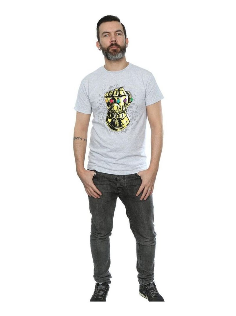 Marvel - T-shirt AVENGERS INFINITY WAR Gris chiné - Kiabi