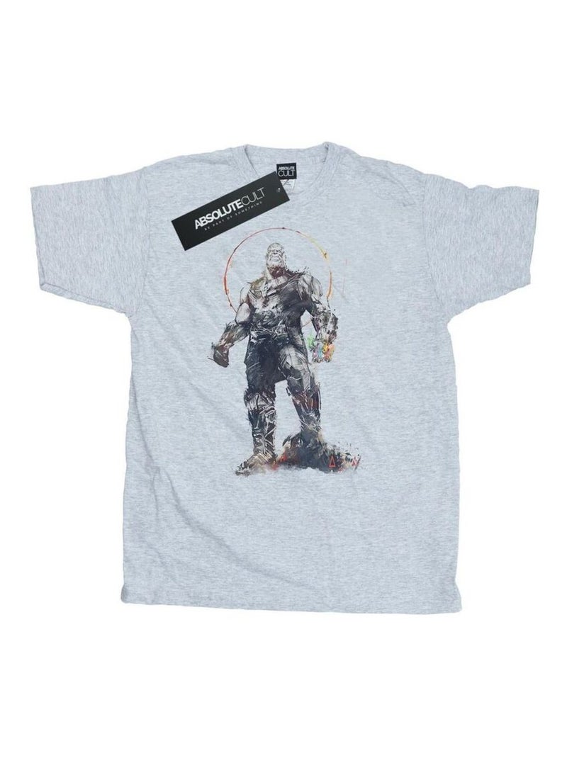 Marvel - T-shirt AVENGERS INFINITY WAR Gris chiné - Kiabi