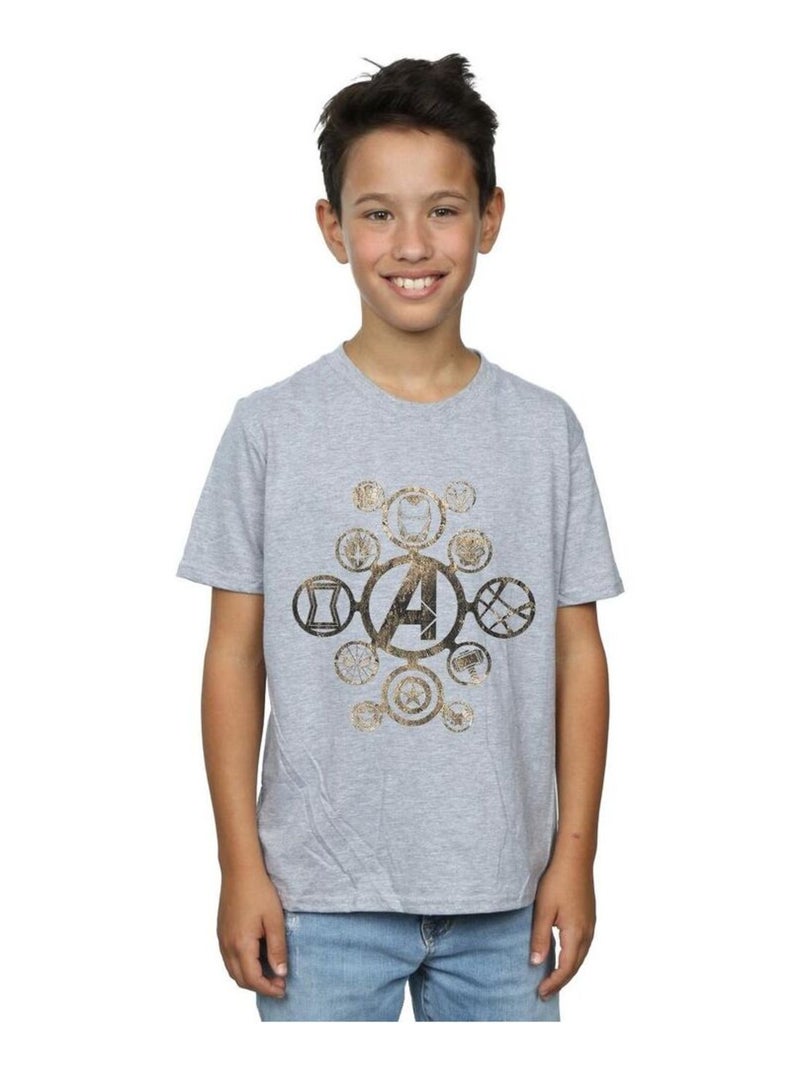 Marvel - T-shirt AVENGERS INFINITY WAR Gris chiné - Kiabi