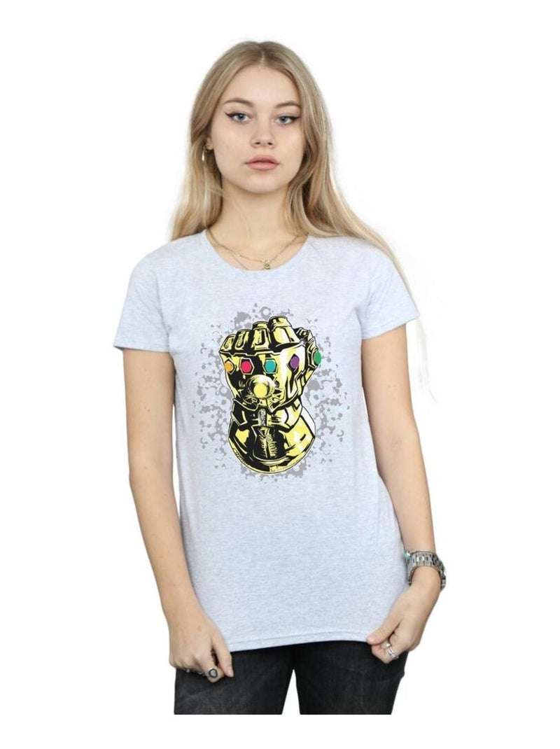 Marvel - T-shirt AVENGERS INFINITY WAR Gris chiné - Kiabi