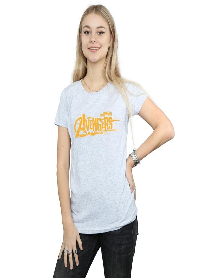 Marvel - T-shirt AVENGERS INFINITY WAR Gris chiné - Kiabi