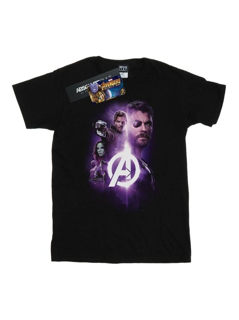 Marvel - T-shirt AVENGERS INFINITY WAR GUARDIANS TEAM UP Noir - Kiabi