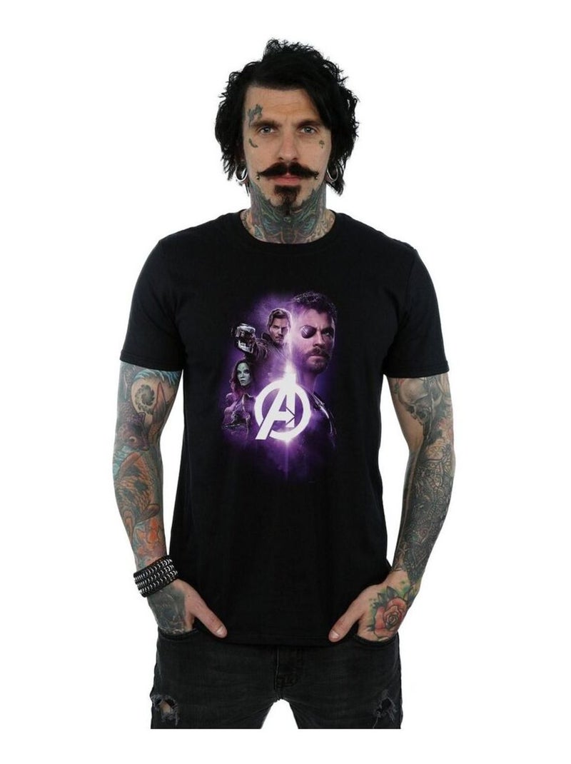 Marvel - T-shirt AVENGERS INFINITY WAR GUARDIANS TEAM UP Noir - Kiabi