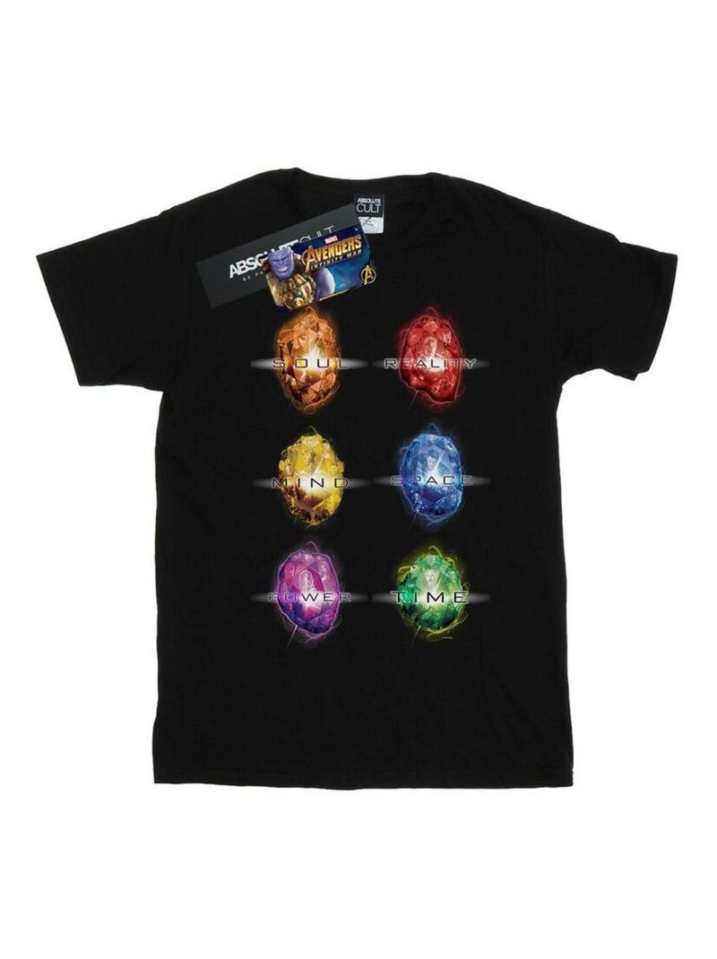 Marvel - T-shirt AVENGERS INFINITY WAR INFINITY STONES Noir - Kiabi
