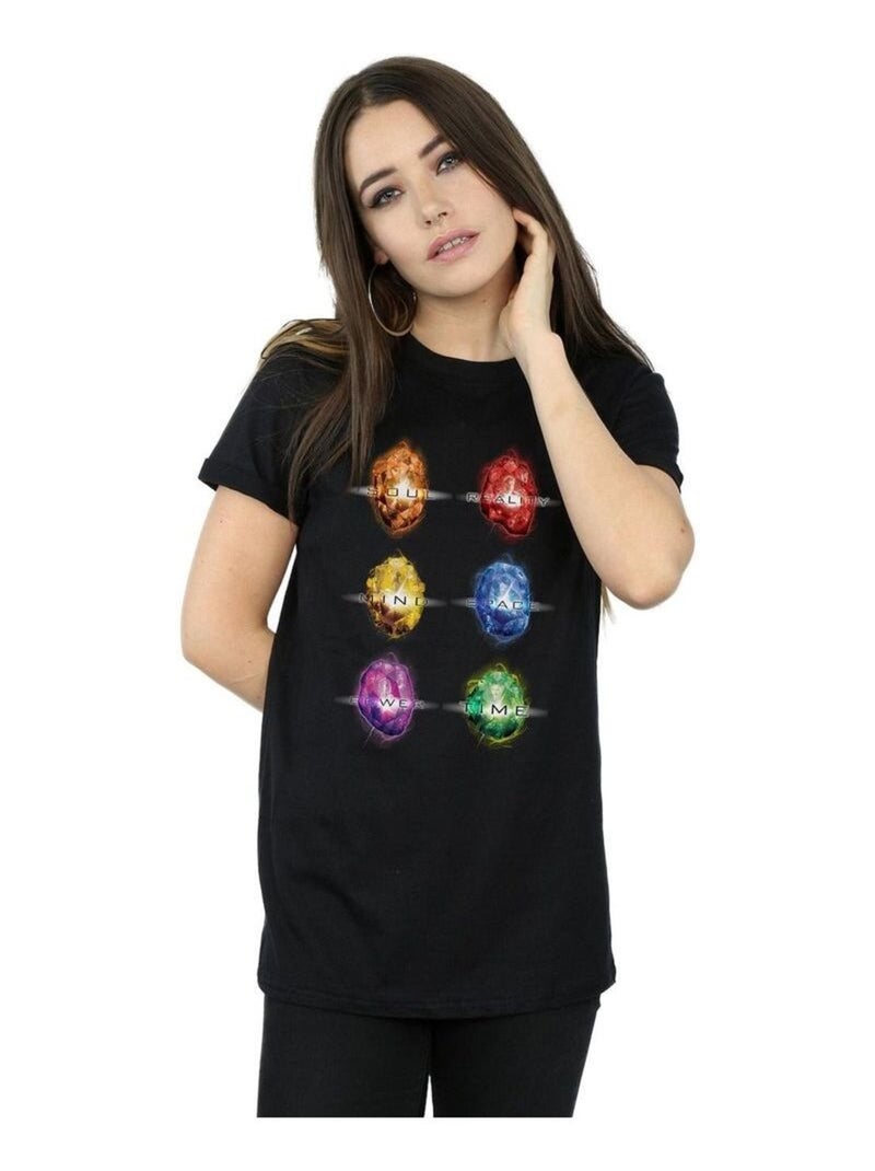 Marvel - T-shirt AVENGERS INFINITY WAR INFINITY STONES Noir - Kiabi