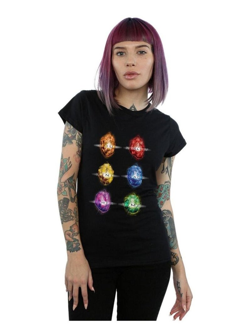 Marvel - T-shirt AVENGERS INFINITY WAR INFINITY STONES Noir - Kiabi