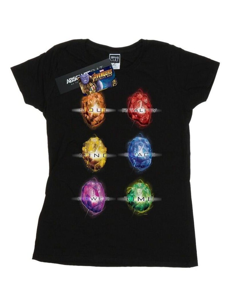Marvel - T-shirt AVENGERS INFINITY WAR INFINITY STONES Noir - Kiabi