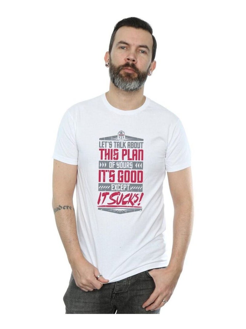 Marvel - T-shirt AVENGERS INFINITY WAR IT SUCKS Blanc - Kiabi