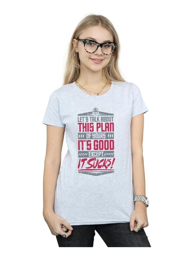 Marvel - T-shirt AVENGERS INFINITY WAR IT SUCKS Gris chiné - Kiabi