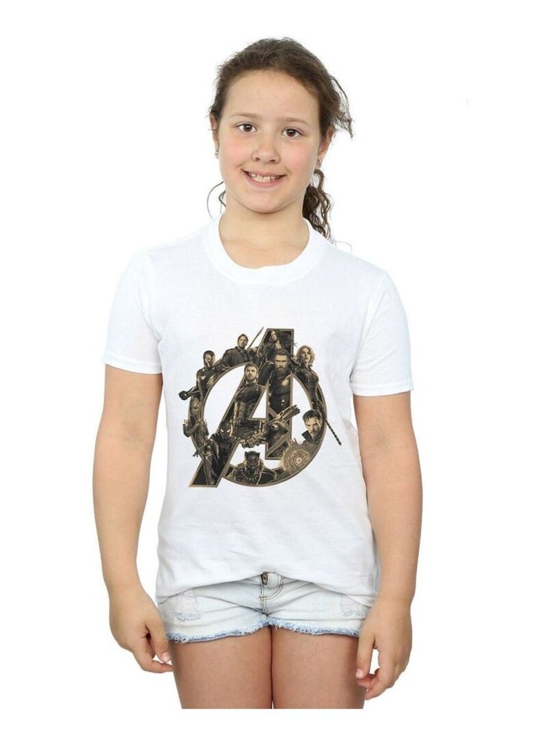 Marvel - T-shirt AVENGERS INFINITY WAR MARVEL Blanc - Kiabi