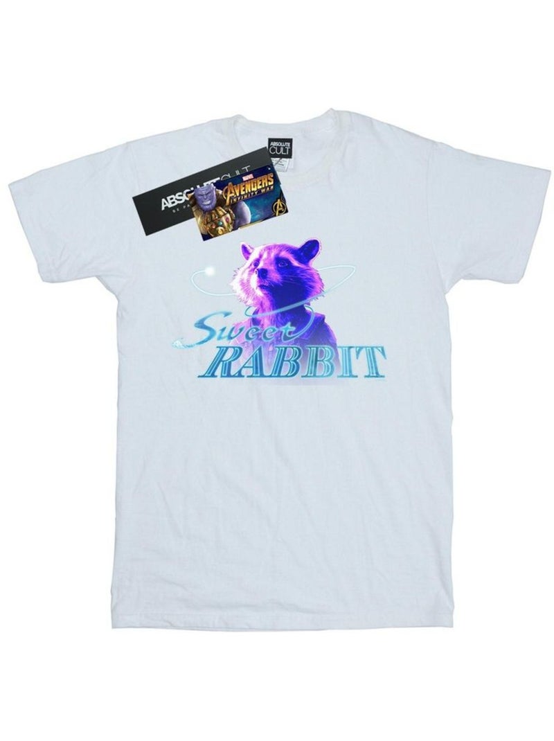 Marvel - T-shirt AVENGERS INFINITY WAR SWEET RABBIT Blanc - Kiabi