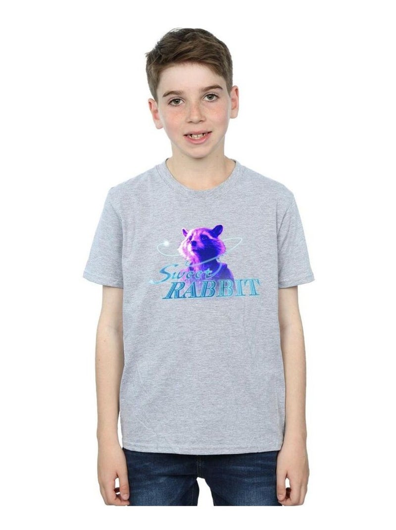 Marvel - T-shirt AVENGERS INFINITY WAR SWEET RABBIT Gris chiné - Kiabi
