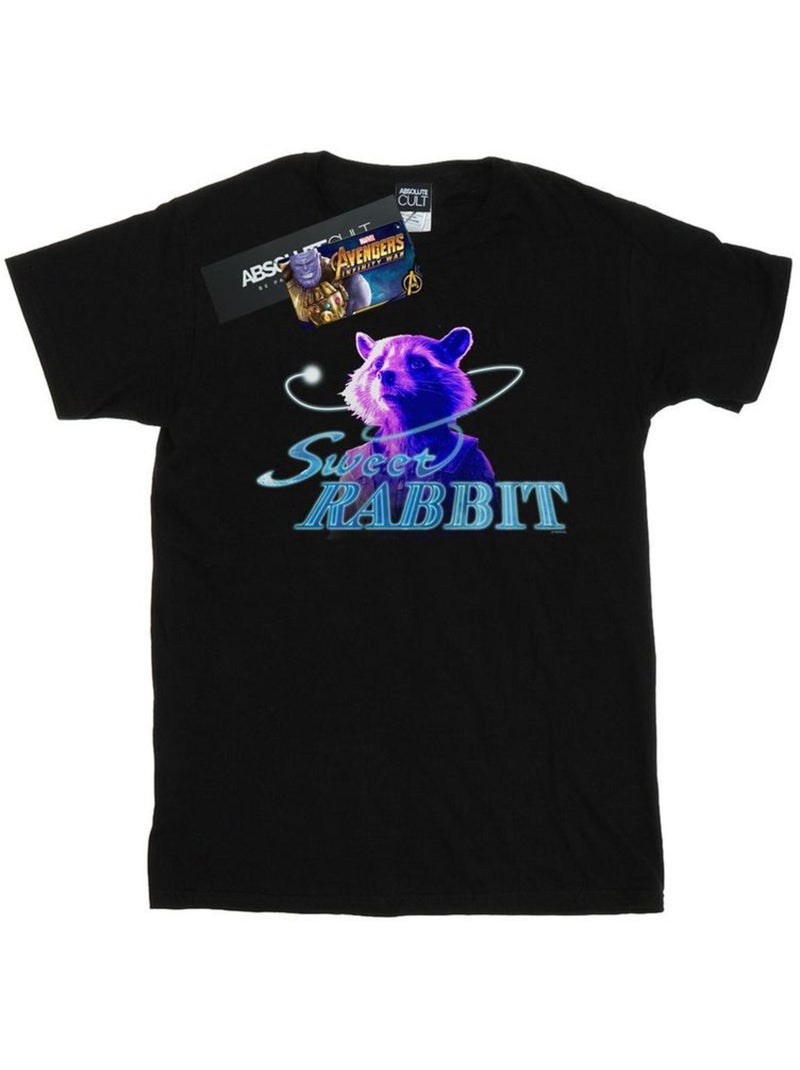Marvel - T-shirt AVENGERS INFINITY WAR SWEET RABBIT Noir - Kiabi