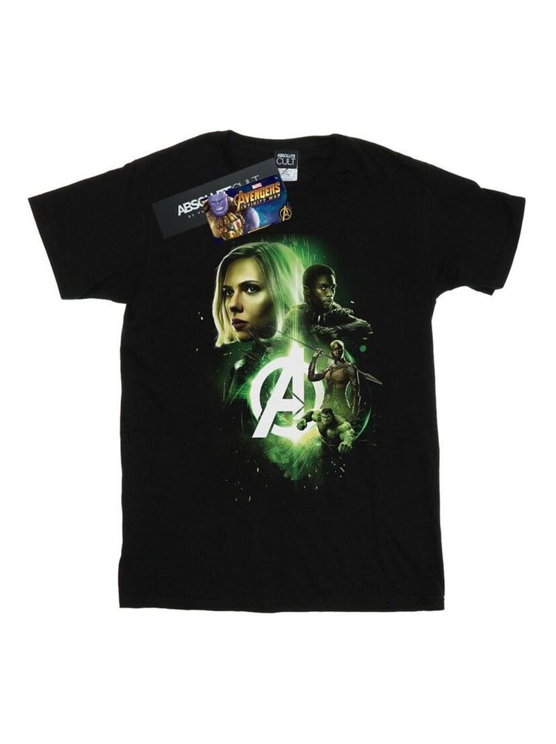 Marvel - T-shirt AVENGERS INFINITY WAR WIDOW TEAM UP Noir - Kiabi