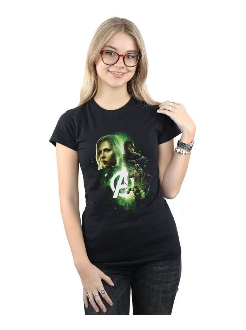 Marvel - T-shirt AVENGERS INFINITY WAR WIDOW TEAM UP Noir - Kiabi