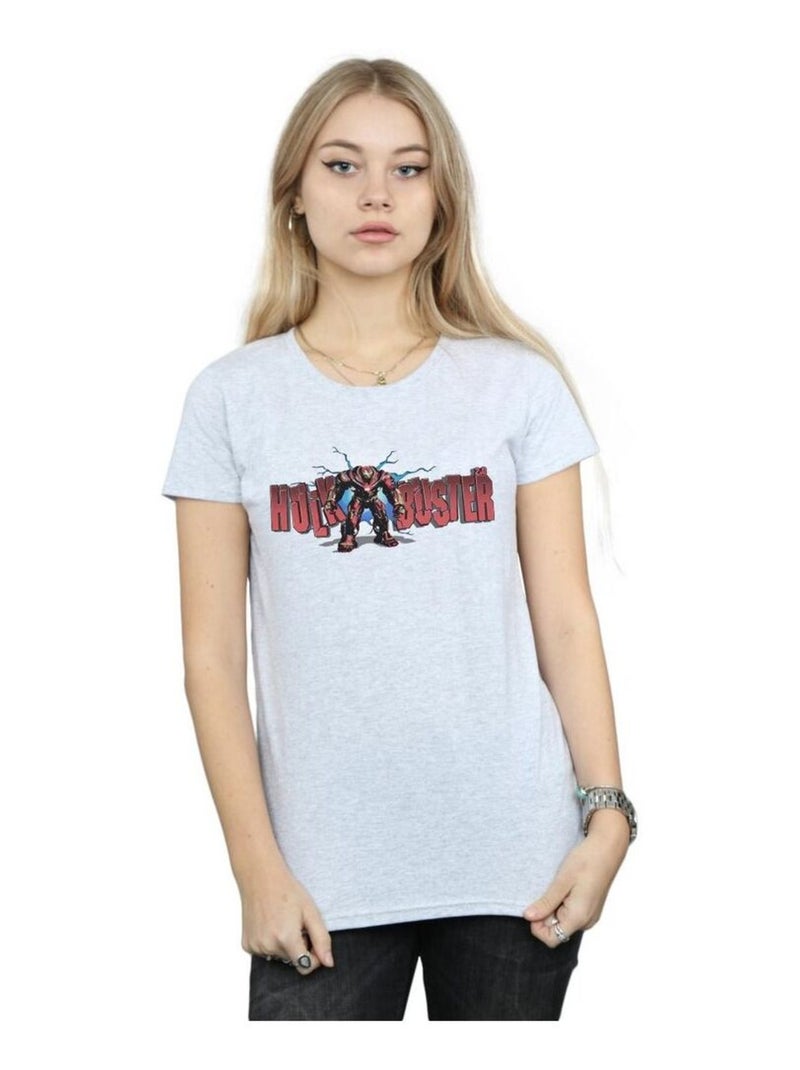 Marvel - T-shirt AVENGERS INFINITY WARBUSTER 2.0 Gris chiné - Kiabi
