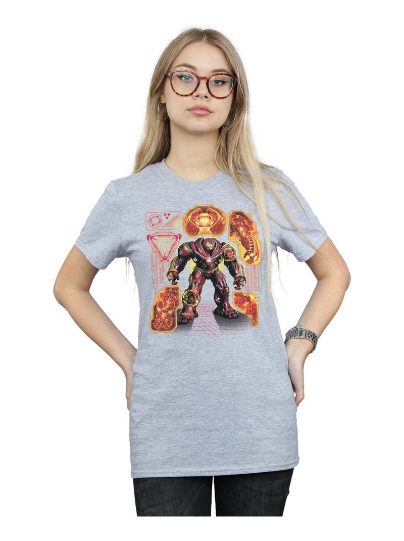 Marvel - T-shirt AVENGERS INFINITY WARBUSTER Gris chiné - Kiabi