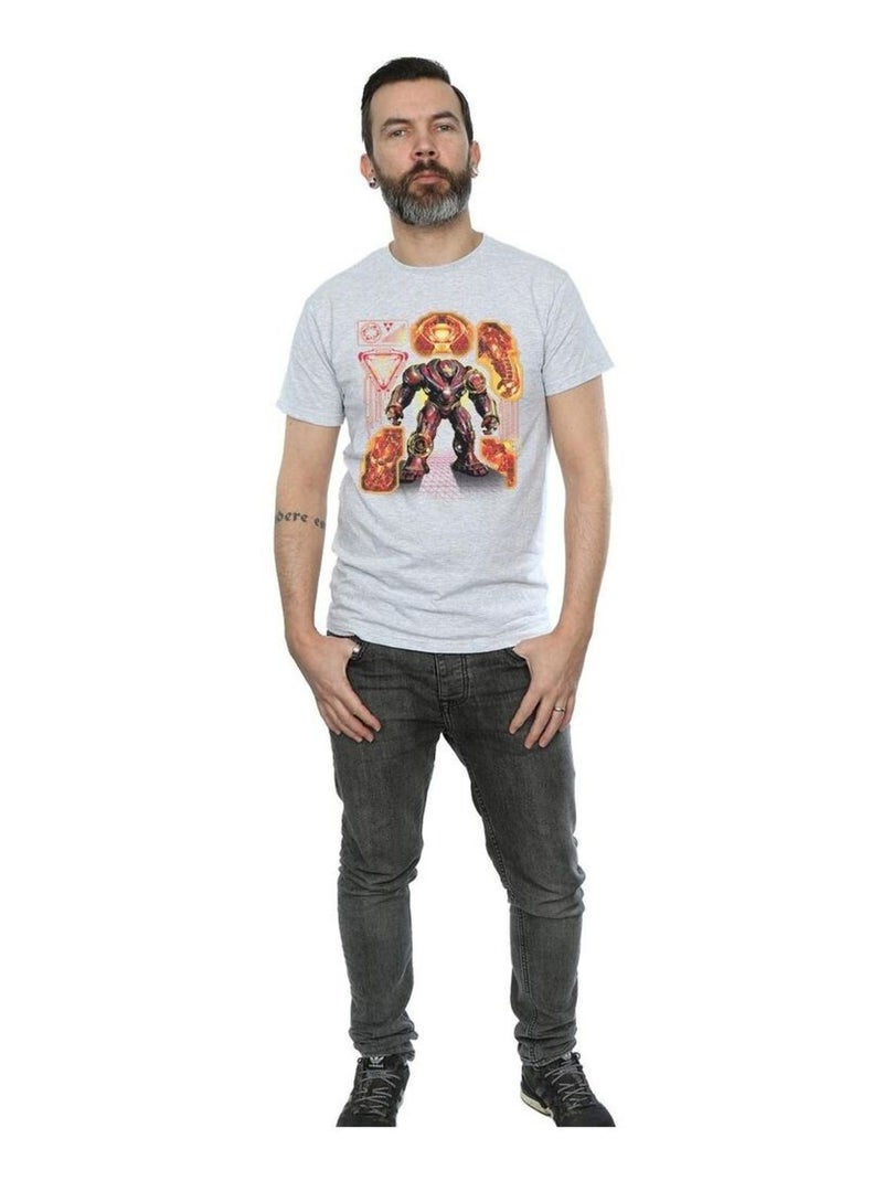 Marvel - T-shirt AVENGERS INFINITY WARBUSTER Gris chiné - Kiabi