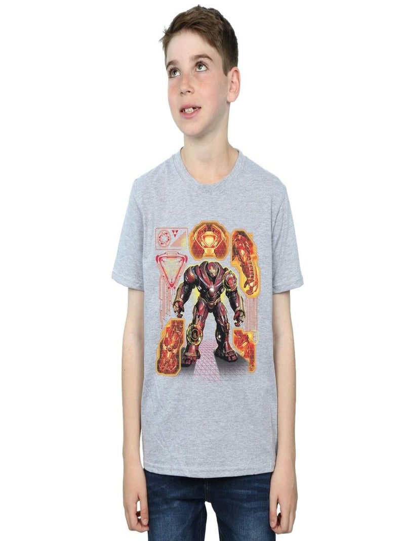 Marvel - T-shirt AVENGERS INFINITY WARBUSTER Gris chiné - Kiabi