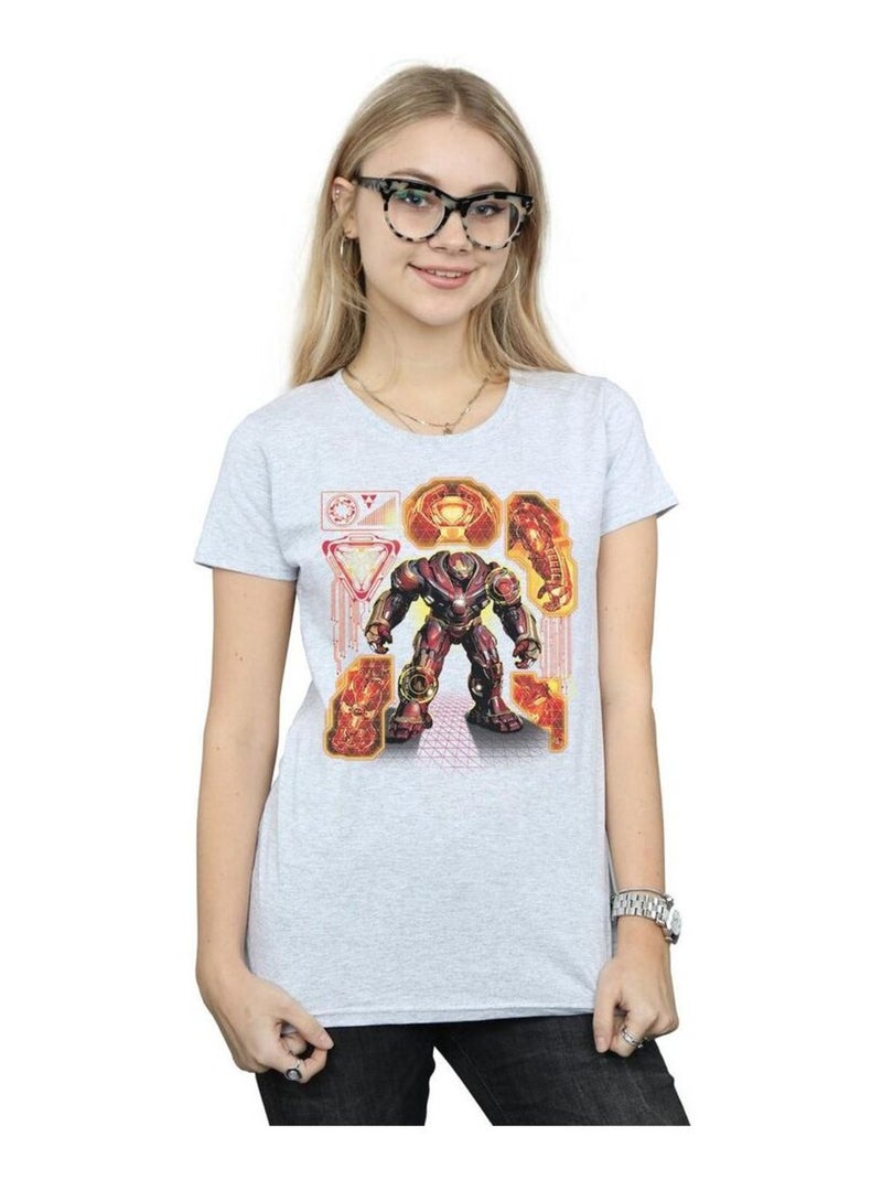 Marvel - T-shirt AVENGERS INFINITY WARBUSTER Gris chiné - Kiabi
