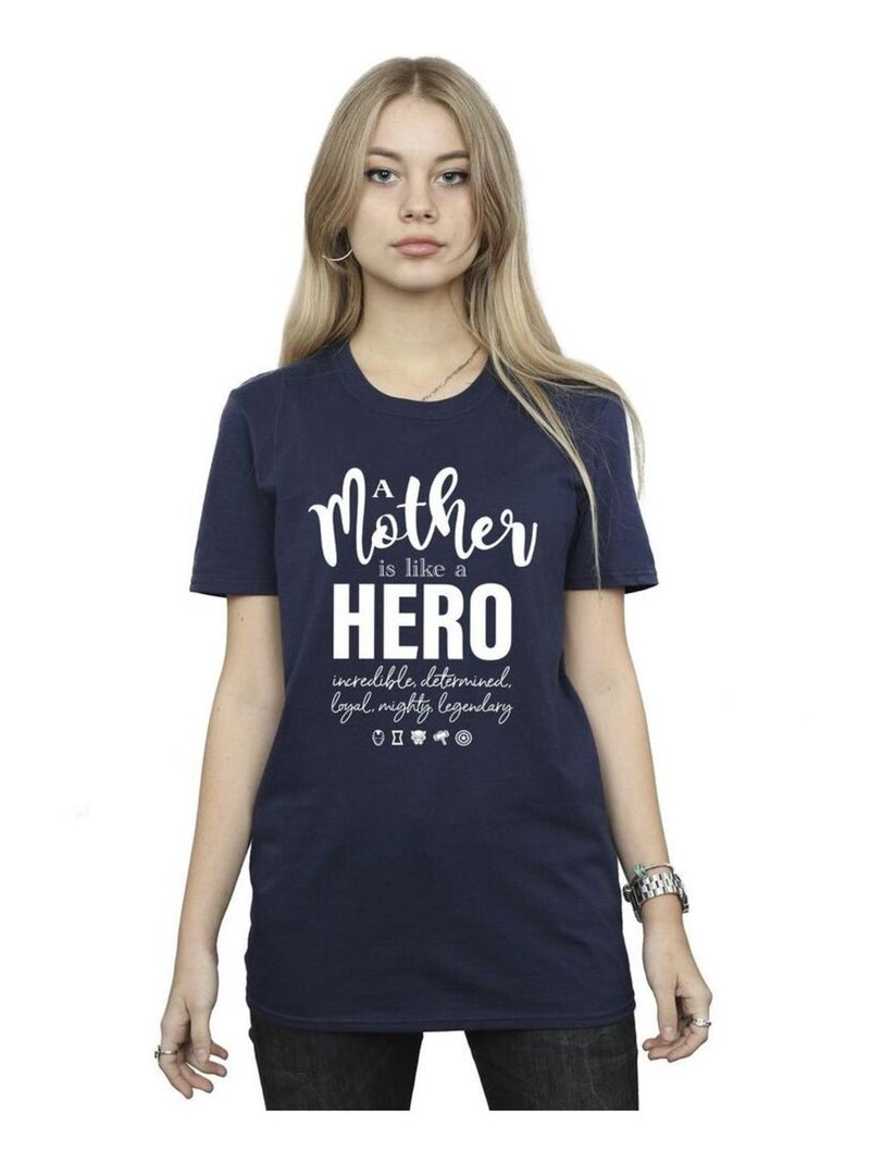 Marvel - T-shirt AVENGERS MOTHER HERO Bleu marine - Kiabi