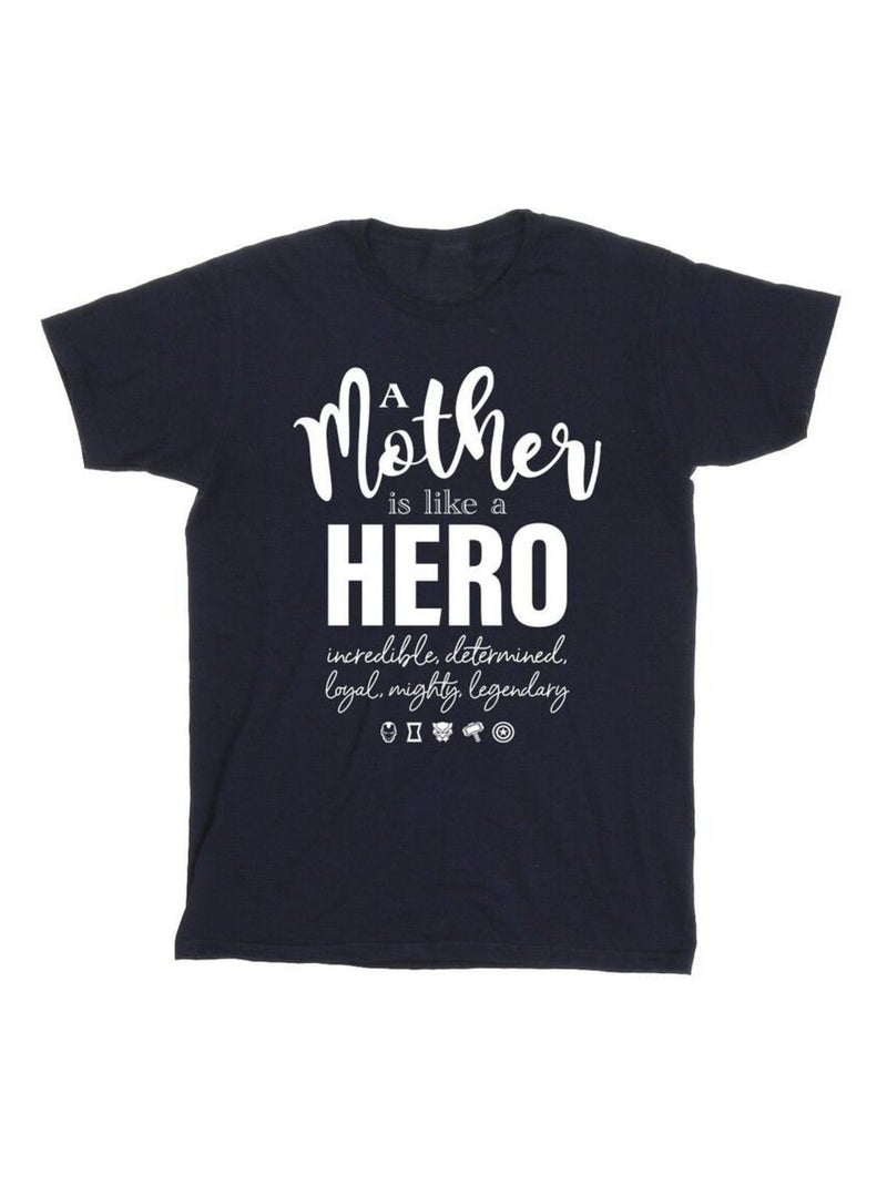 Marvel - T-shirt AVENGERS MOTHER HERO Bleu marine - Kiabi