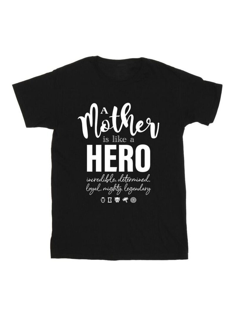 Marvel - T-shirt AVENGERS MOTHER HERO Noir - Kiabi