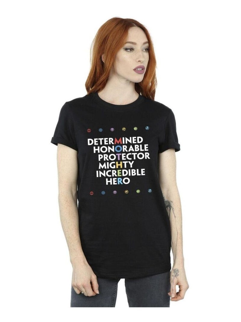 Marvel - T-shirt AVENGERS MOTHER Noir - Kiabi