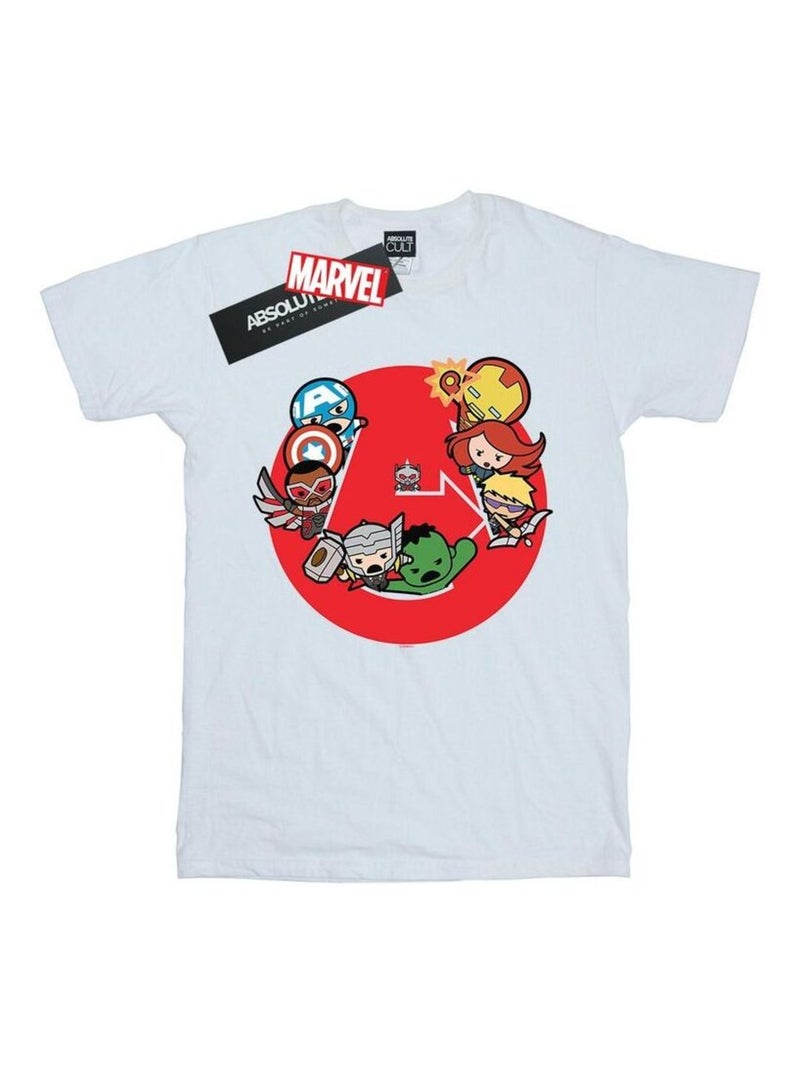 Marvel - T-shirt AVENGERS READY STEADY WAR Blanc - Kiabi