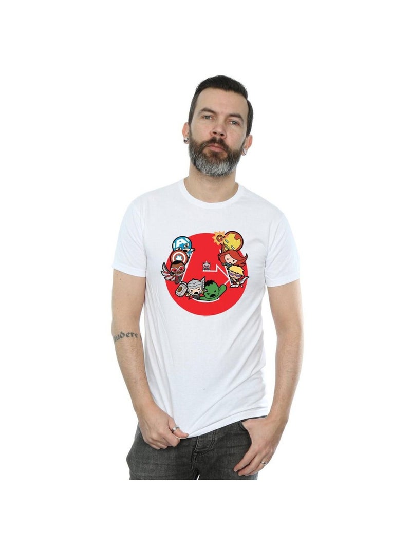 Marvel - T-shirt AVENGERS READY STEADY WAR Blanc - Kiabi