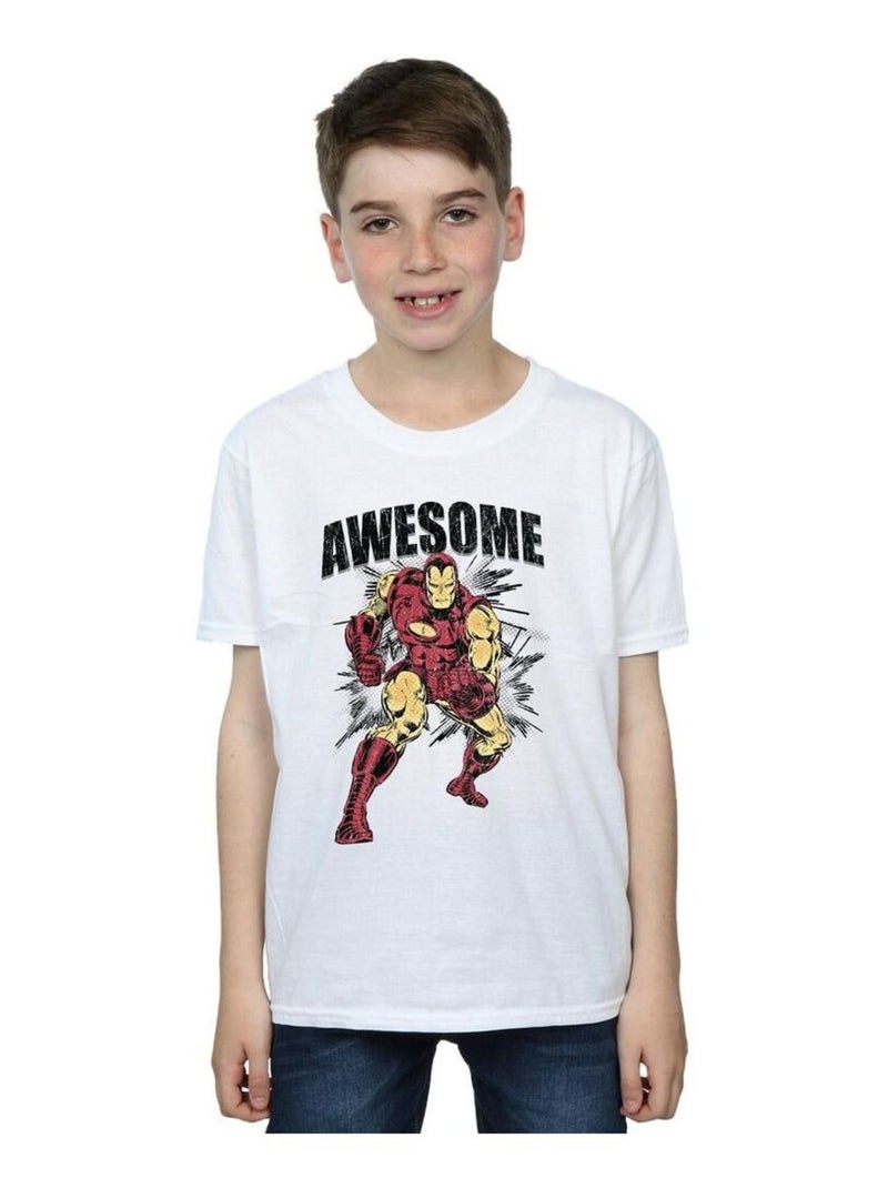 Marvel - T-shirt AWESOME Blanc - Kiabi