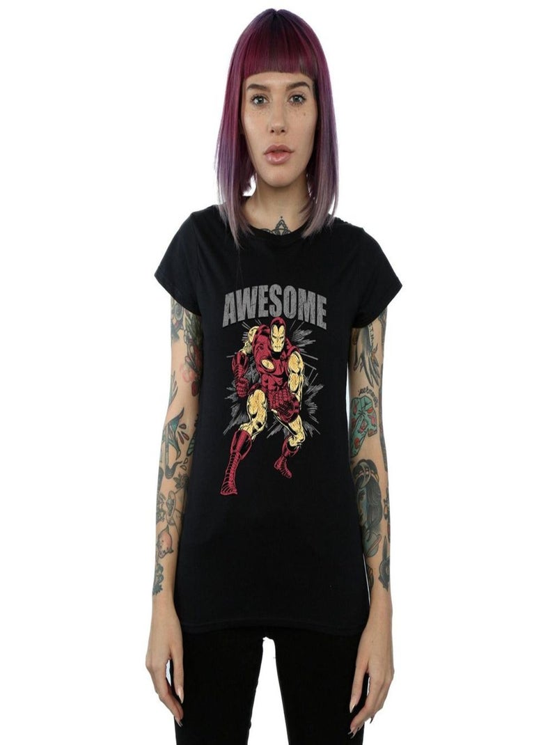 Marvel - T-shirt AWESOME Noir - Kiabi