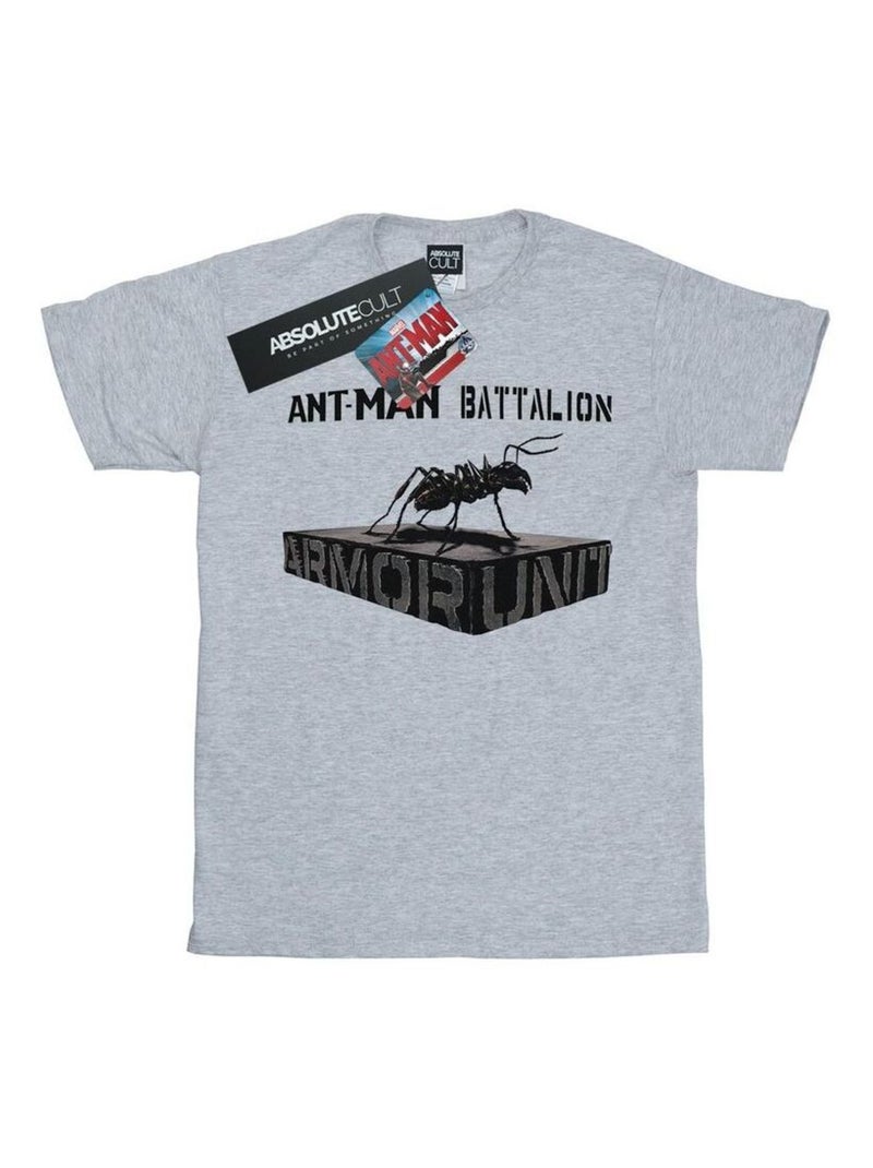 Marvel - T-shirt BATALLION Gris chiné - Kiabi