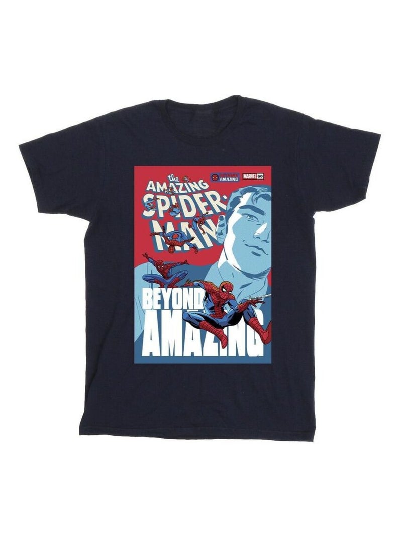 Marvel - T-shirt BEYOND AMAZING Bleu marine - Kiabi