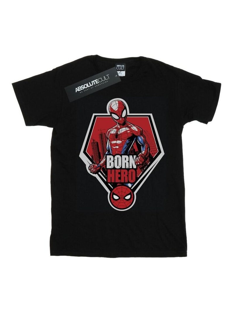 Marvel - T-shirt BORN HERO Noir - Kiabi